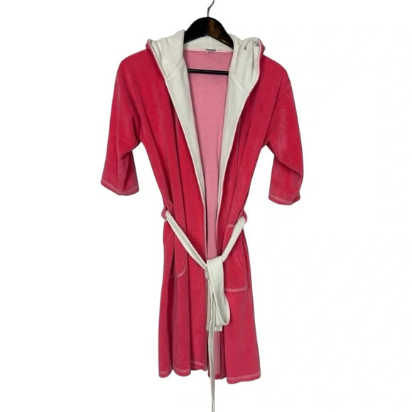 Other - Rare  “Exclusive” brand 100% pink cotton youth velour robe.